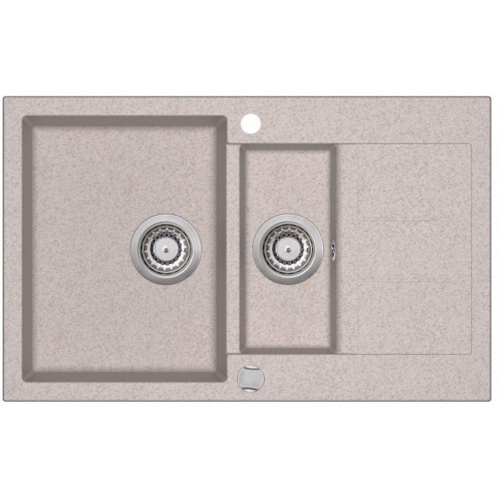 Кухонная мойка Aquasanita Tesa SQT 151 110 AW 80x50 Beige