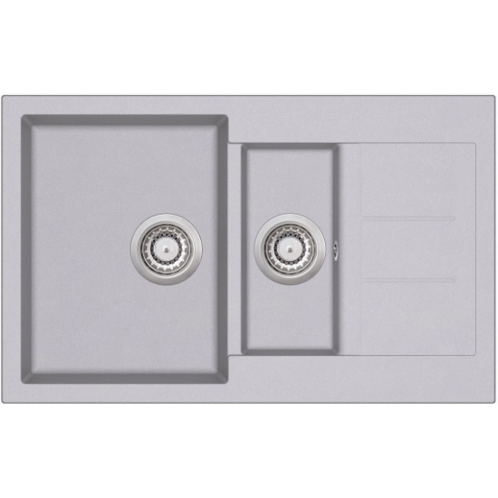 Кухонная мойка Aquasanita Tesa SQT 151 202 AW 80x50 Alumetallic