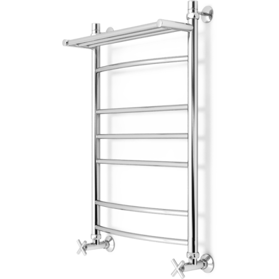 Полотенцесушитель Zorg Serena Plus 500/800 50x80 с полкой, нижнее подключение, хром
