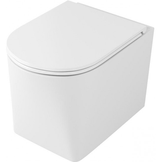 Унитаз подвесной OWL Curve Cirkel-H 52x36 безободковый, сиденье Duroplast с микролифтом