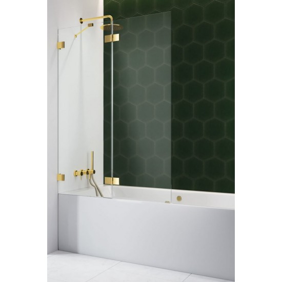 Шторка на ванну Radaway Essenza Pro Gold PND II 100 L (прозрачное/золото)