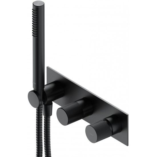 Смеситель для ванны и душа скрытого монтажа Omnires Contour CT8035/1AT антрацит