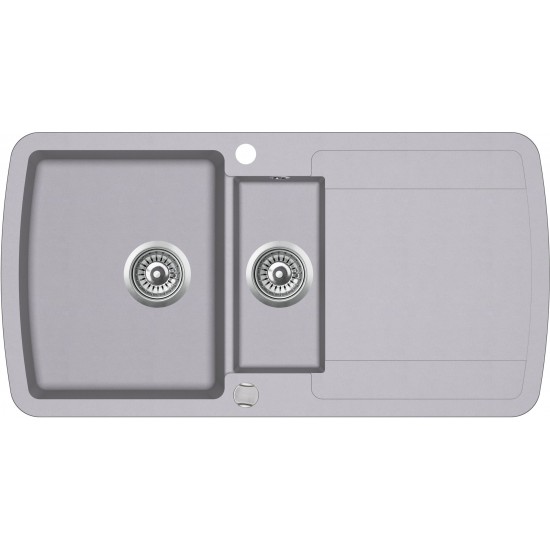Кухонная мойка Aquasanita Lira SQL 151 202 AW 96x50 Alumetallic