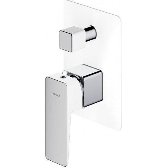 Смеситель для ванны Omnires Parma PM7435 BIA/CHR (белый/хром)