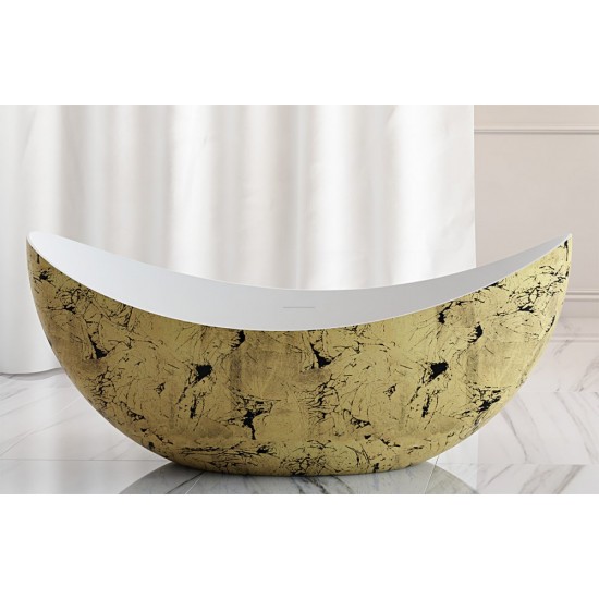 Ванна акриловая Abber AB9333 Gold 180x80 отдельностоящая