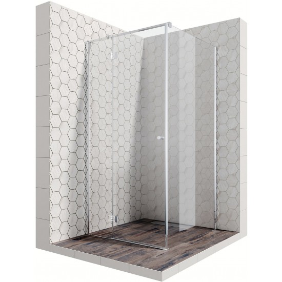 Душевой уголок Ambassador Diamond 12011103L квадратный 100x100x200 (прозрачное стекло / профиль хром)