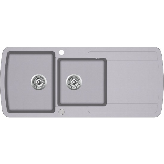 Кухонная мойка Aquasanita Lira SQL 201 202 AW 116x50 Alumetallic