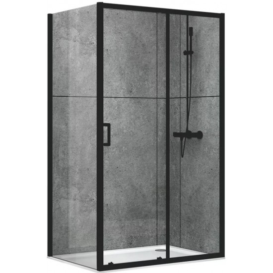 Душевой уголок ABBER Schwarzer Diamant AG30100B-S90B 100x90 прозрачное стекло / черный профиль