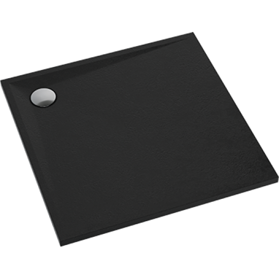 Душевой поддон Omnires Stone 80x80 черный матовый