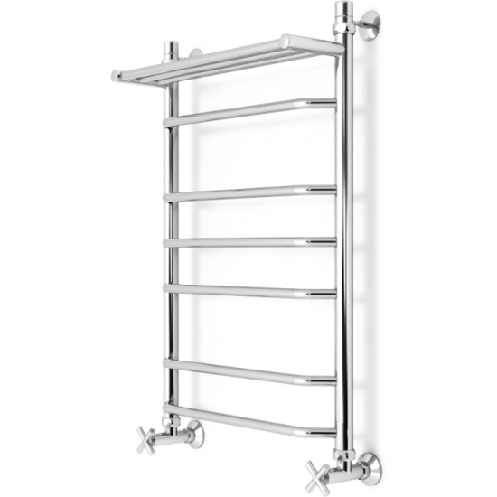 Полотенцесушитель Zorg Tiida Plus 500/800 50x80 с полкой, нижнее подключение, хром