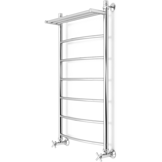 Полотенцесушитель Zorg Lona Plus 500/1000 50x100 с полкой, нижнее подключение, хром
