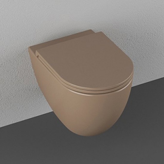 Унитаз подвесной Isvea Infinity Clearim Plus 10NF02001T 36,5x53 безободковый, сиденье Duroplast с системой микролифт, серо-коричневый Унитаз подвесной Isvea Infinity Clearim Plus 10NF02001T 36,5x53 безободковый, сиденье Duroplast с системой микролифт, серо-коричневый