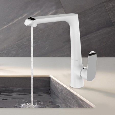 Смеситель для кухни Welt-Wasser Bonn 306 WT хром-белый