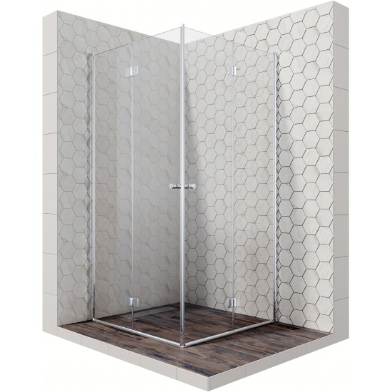 Душевой уголок Ambassador Diamond 12011110 квадратный 100x100x200 (прозрачное стекло / профиль хром)