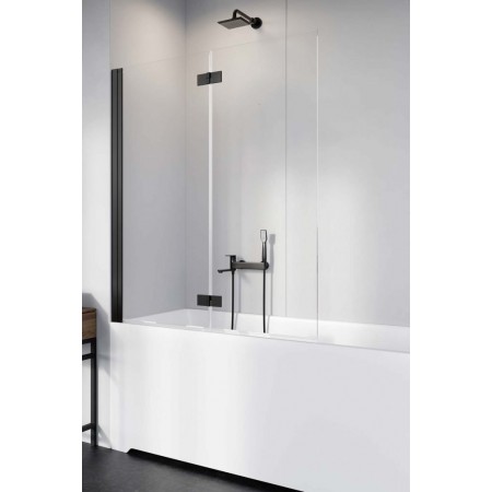 Шторка на ванну Radaway Nes Black PND I 130R 130x150 стекло прозрачное, профиль черный