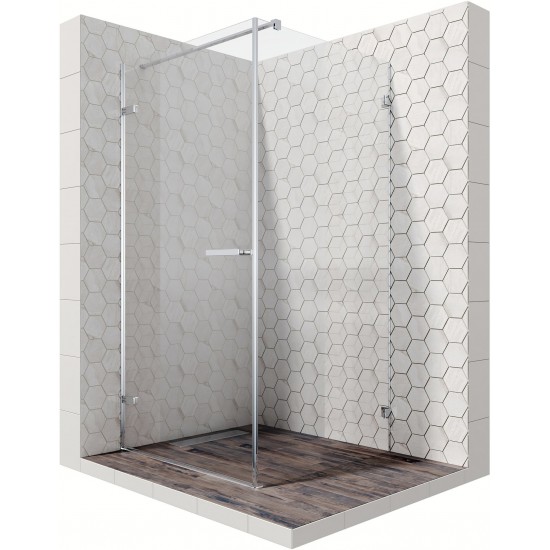 Душевой уголок Ambassador Abner 10011102L 100x100x200 (прозрачное стекло / профиль хром)