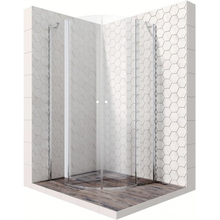 Душевой уголок Ambassador Nord 13011101 полукруглый 90x90x200 (прозрачное стекло / профиль хром)