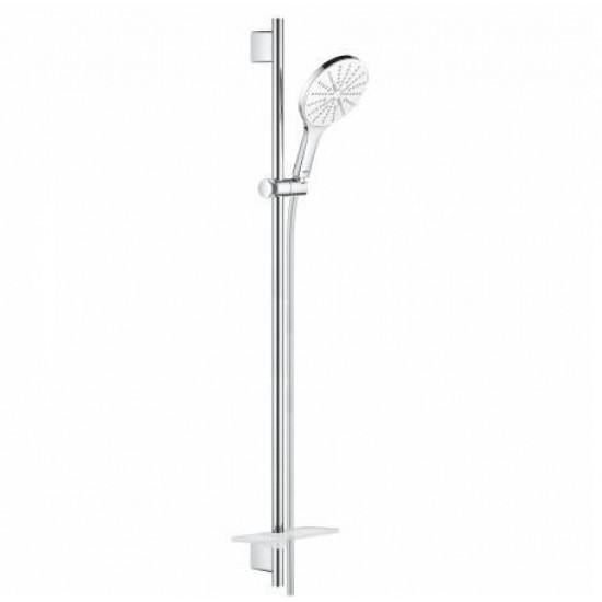 Душевой гарнитур Grohe Rainshower SmartActive Cube 150 26594LS0 белая луна (штанга 90 см)