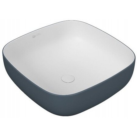 Умывальник накладной OWL Grey 41x41белая/серая