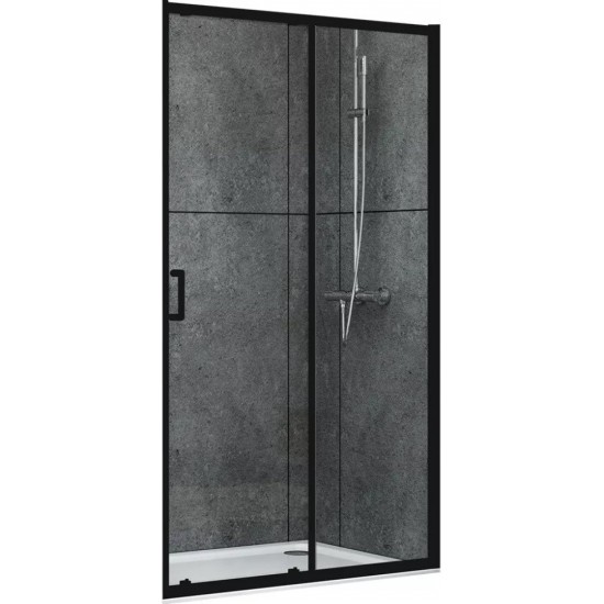 Душевые двери ABBER Schwarzer Diamant AG30100B 100x190 прозрачное стекло / черный профиль