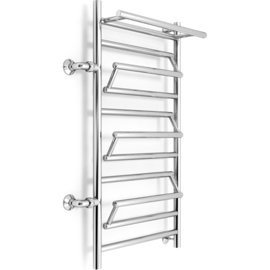 Полотенцесушитель Zorg Vitra Plus 500/1000 L500 50x100 с полкой, боковое подключение слева, хром