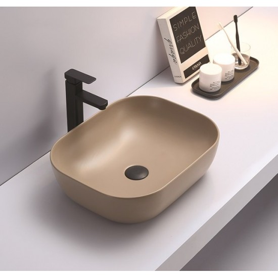 Умывальник Ceramalux 78104MC-1 50,5x40,5 капучино