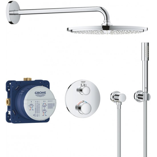 Душевая система скрытого монтажа Ghohe Grohtherm с Rainshower Cosmopolitan 34731000