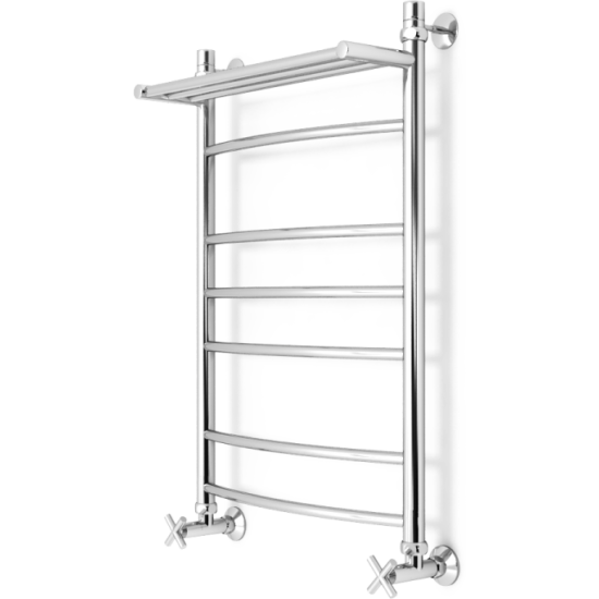 Полотенцесушитель Zorg Varta Plus 500/800 50x80 с полкой, нижнее подключение, хром