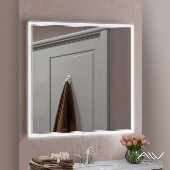Зеркало Alavann Emma 100 с LED-подсветкой и сенсорным выключателем Зеркало Alavann Emma 100 с LED-подсветкой и сенсорным выключателем