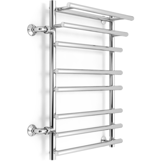 Полотенцесушитель Zorg Platinum Plus 500/800 L500 50x80 с полкой, боковое подключение слева, хром
