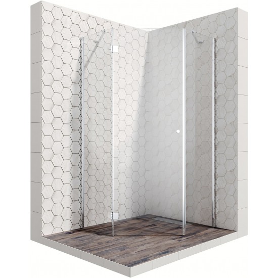 Душевой уголок Ambassador Diamond 12011111L пятиугольный 90x90x200 (прозрачное стекло / профиль хром)