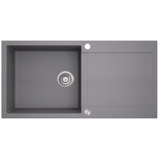 Кухонная мойка Aquasanita Tesa plus SQT 103 202 AW 100x50 alumetallic