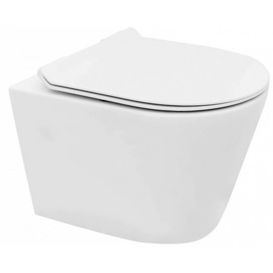 Унитаз подвесной Calani Russel Slim 36x52 безободковый SoftClose