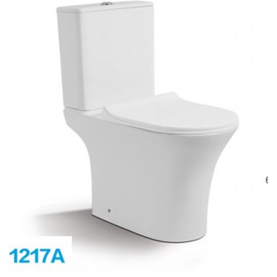Унитаз напольный Ceramalux 1217-P безободковый Soft Close