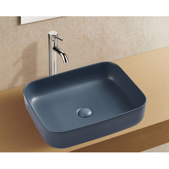 Умывальник накладной Welt-Wasser ELBACH 2195 MNB 50x39 матовый синий Умывальник накладной Welt-Wasser ELBACH 2195 MNB 50x39 матовый синий