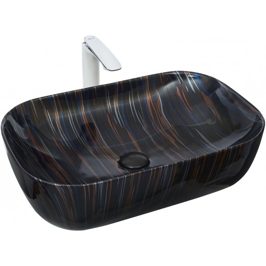 Умывальник накладной Welt-Wasser ELBACH 2143P K501 61x40 мрамор черный с синим и оранжевым Умывальник накладной Welt-Wasser ELBACH 2143P K501 61x40 мрамор черный с синим и оранжевым