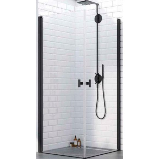 Душевой уголок Radaway Nes Black KDD I 100 L+KDD I 100 R 100x100 стекло прозрачное