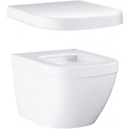 Унитаз Grohe Euro Ceramic 39206000 49x37,4 подвесной компактный + сиденье SoftClose (арт. 39330001)