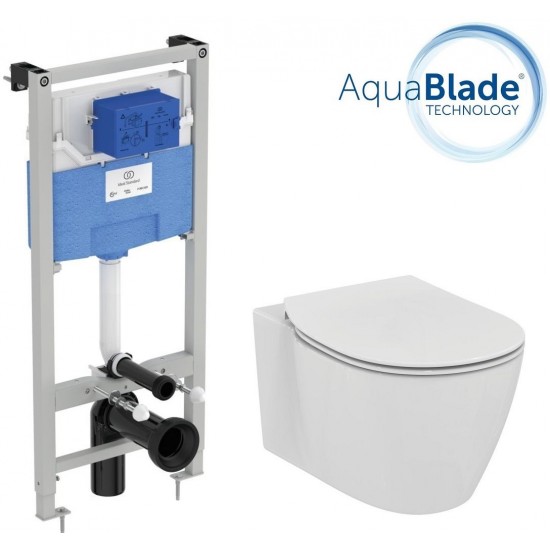 Промокомплект: инсталляция с унитазом Ideal Standard Connect Aquablade E211601
