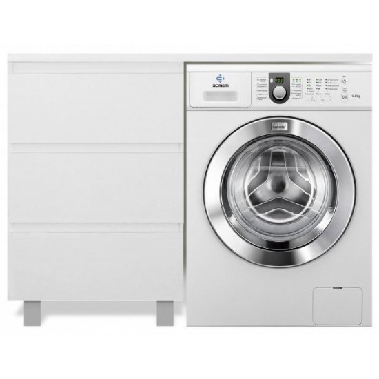 Тумба с раковиной Эстет Dallas Luxe 130,2x48,2 для установки со стиральной машиной (3 ящика) левая