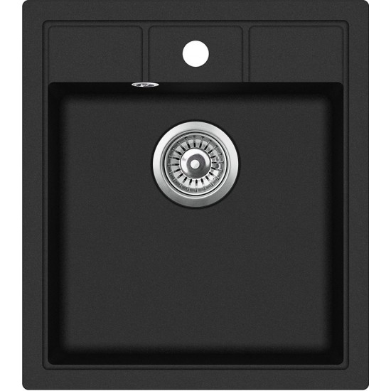 Кухонная мойка Aquasanita NOVA SQN 100 601 W 46x51,5 Black Metallic