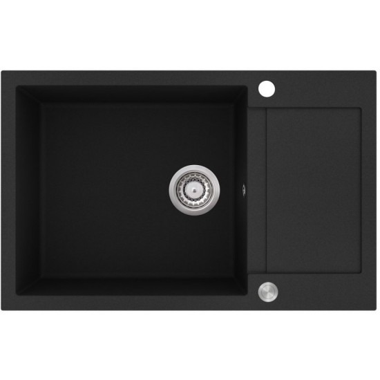 Кухонная мойка Aquasanita Tesa plus SQT 105 601 AW 78x50 black metallic