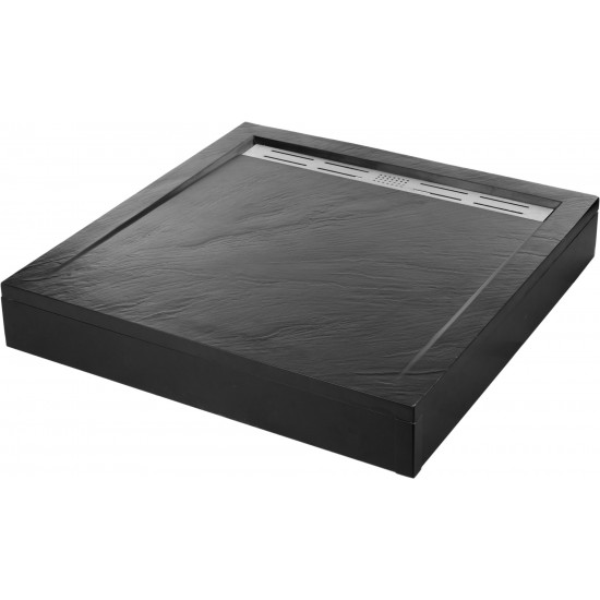 Душевой поддон Welt-Wasser WW TRS 100 STONE-BL 100x100x3 черный Душевой поддон Welt-Wasser WW TRS 100 STONE-BL 100x100x3 черный