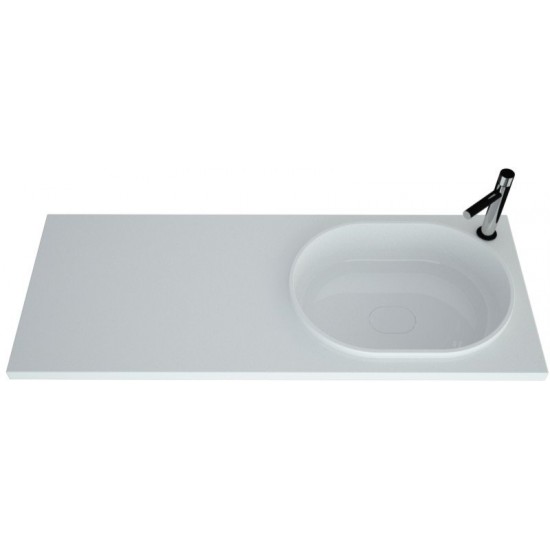 Умывальник Andrea Bruks 120R 120x48 белый Умывальник Andrea Bruks 120R 120x48 белый
