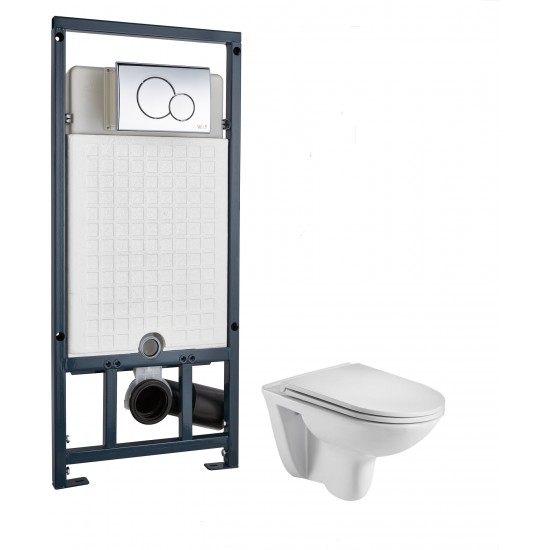 Комплект инсталляции Welt-Wasser Marberg 507 RD с подвесным унитазом Welt-Wasser Baarbach 004 GL-WT