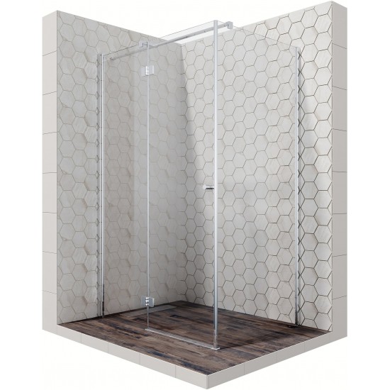 Душевой уголок Ambassador Diamond 12011107L прямоугольный 120x80x200 (прозрачное стекло / профиль хром)