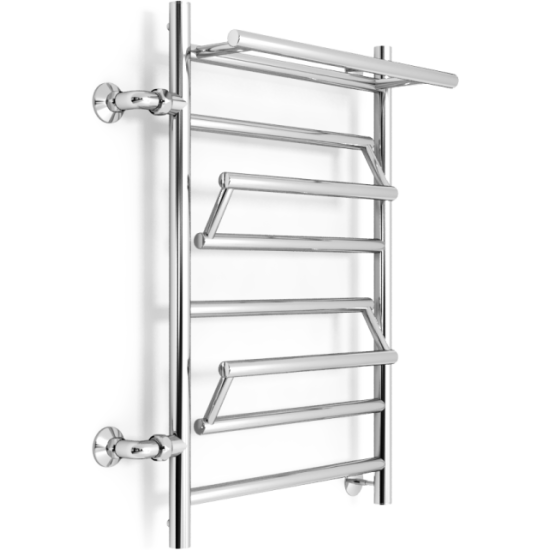 Полотенцесушитель Zorg Vitra Plus 500/800 L500 50x80 с полкой, боковое подключение слева, хром