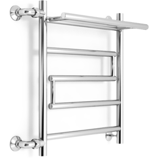 Полотенцесушитель Zorg Supreme Plus 500/600 L500 50x60 с полкой, боковое подключение слева, хром