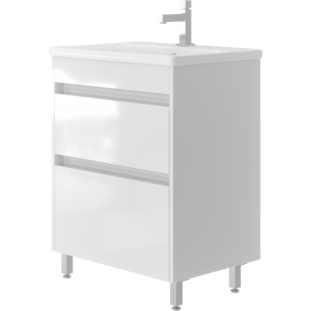 Тумба под умывальник Ювента Luton 65 на ножках (белый)