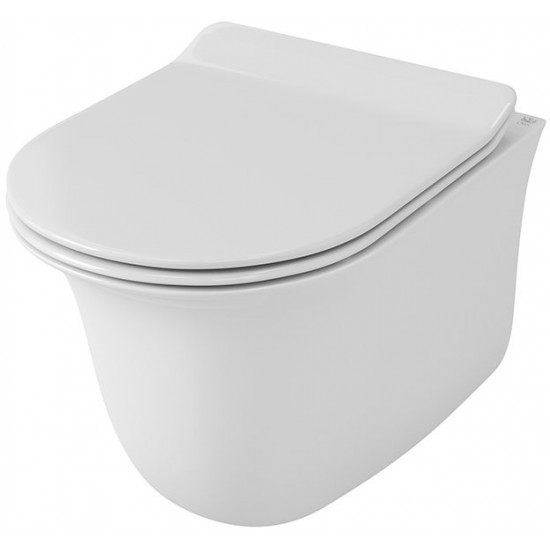 Унитаз подвесной OWL Eter Cirkel-H 48,5x36 безободковый, сиденье Duroplast с микролифтом